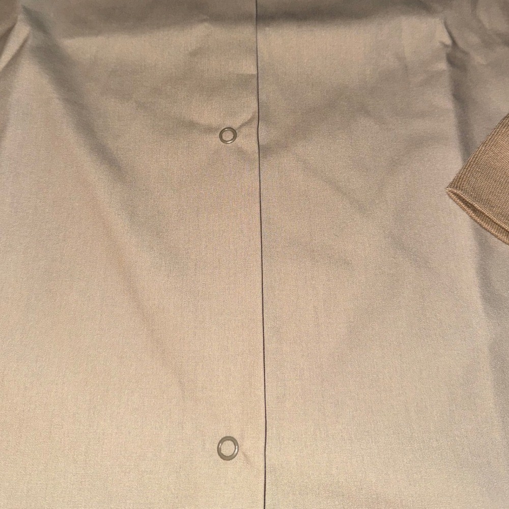 Lab Coat Jacket Beige Snap Front Pockets Long Sleeve Size 3XL