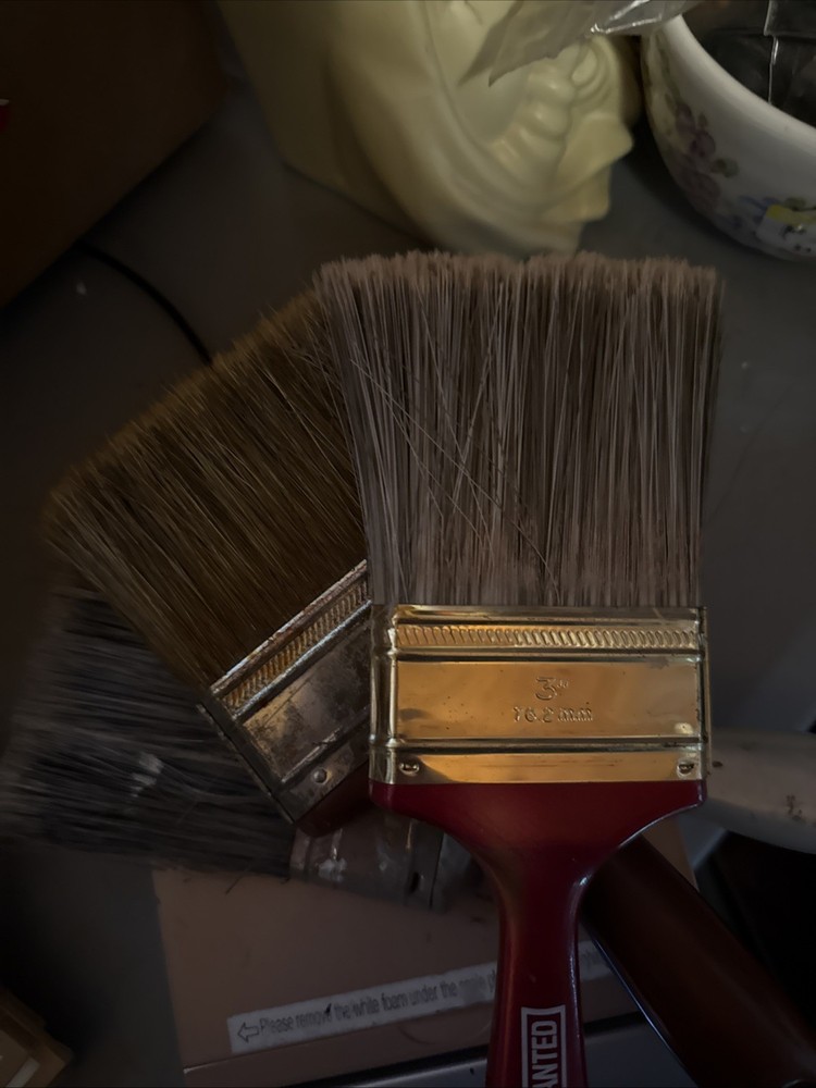 3 Used Paint Brushes For Decorating