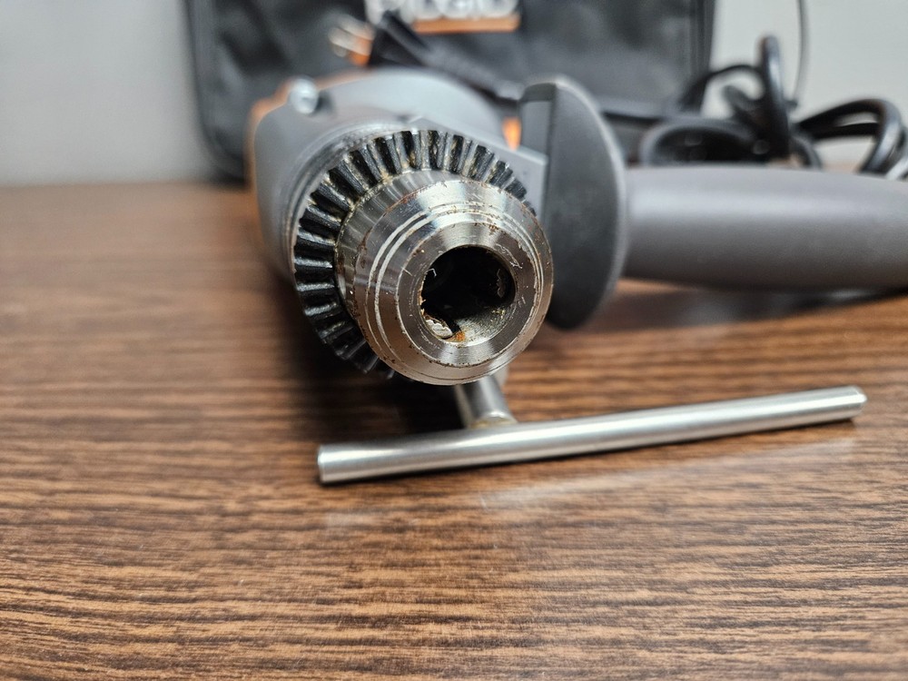 RIDGID R7111 Corded 8 Amp Variable Speed 1/2" Drill w/ Handle, Key & Bag