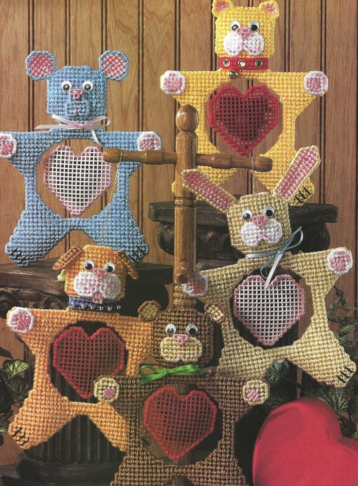 hearts potpourri pals  (#855) Vintage Plastic Canvas pattern