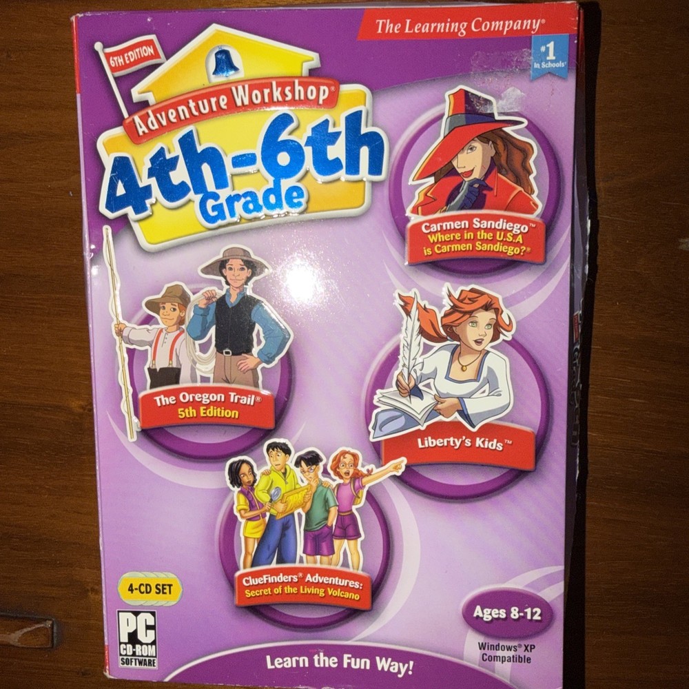 Adventure Workshop 4th-6th Grade 6th Edition PC CD-ROM software New Unopened