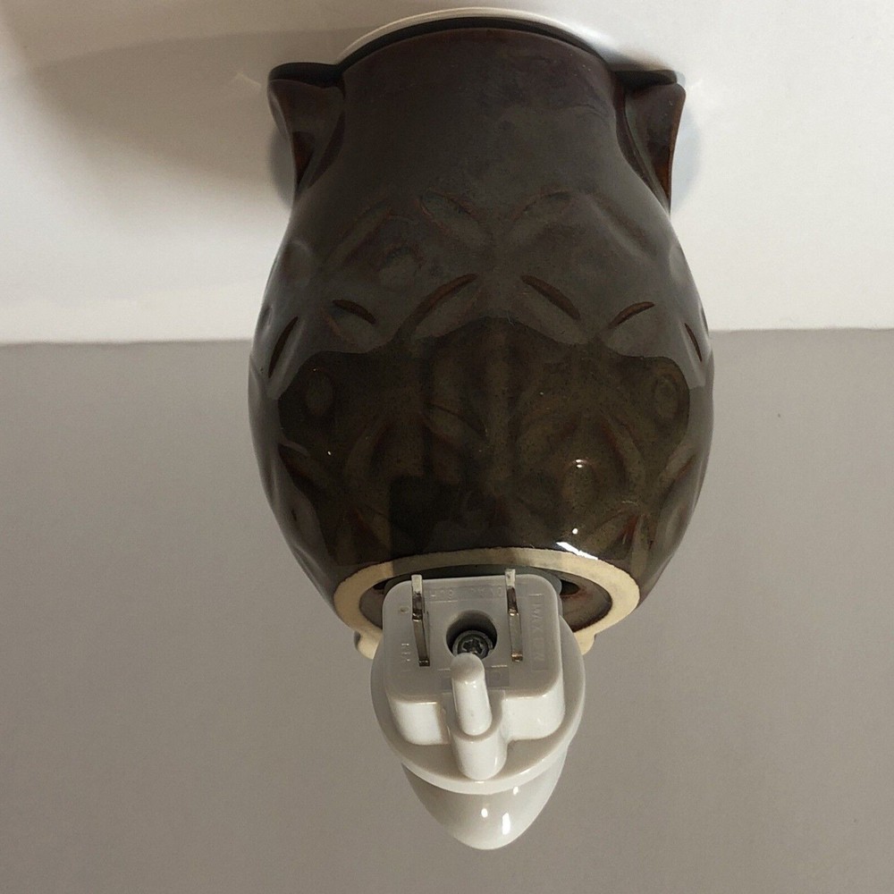 Ceramic Brown Owl Nightlight 5x4" On/Off Switch Works