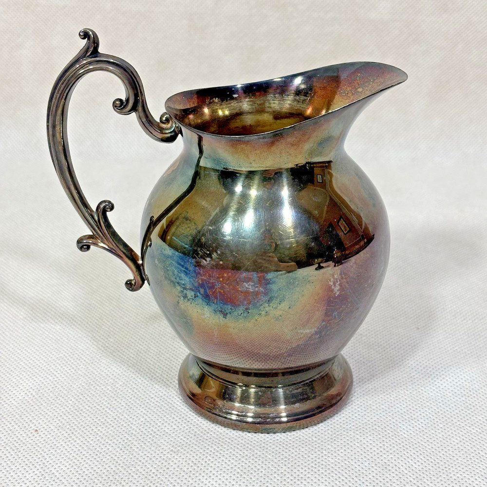 Vintage Silverplate Lot Handled Rectangular Tray Lidded Sugar Bowl Creamer Set