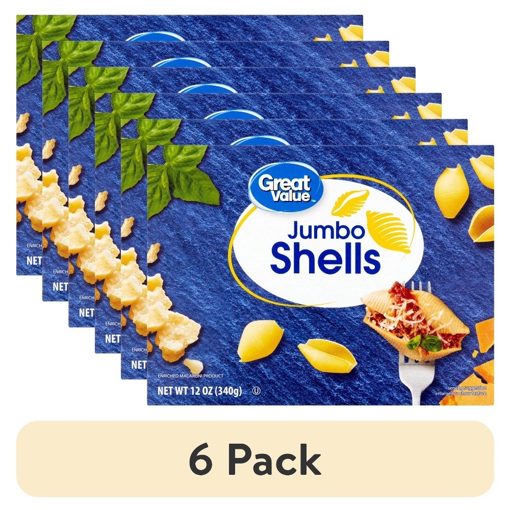 Jumbo Pasta Shells 12 oz Bulk Pack of 6