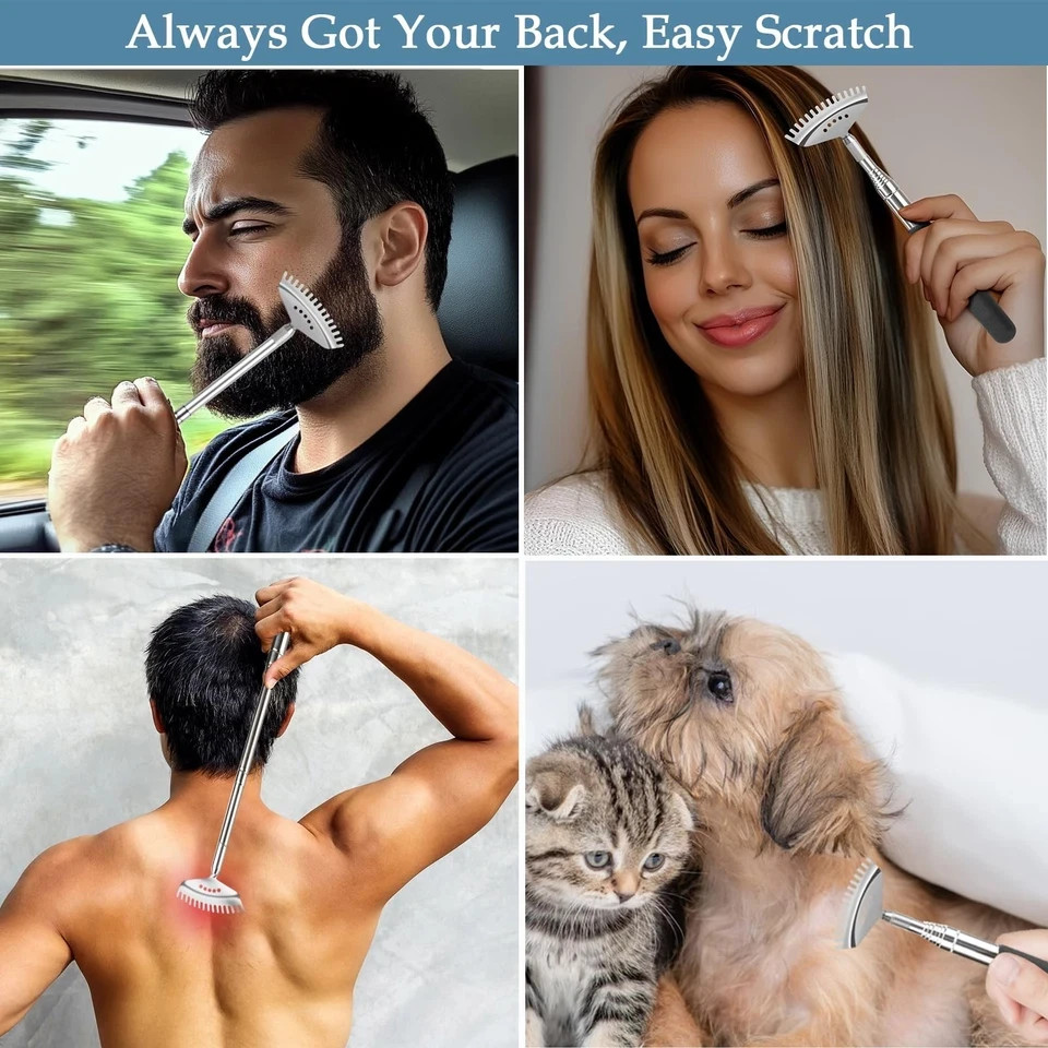 Oversized Extendable Back Scratcher – 2 Pack for Adults