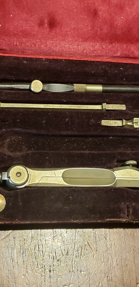 VINTAGE H COLE CO. DRAFTING TOOLS KIT COLUMBUS OHIO