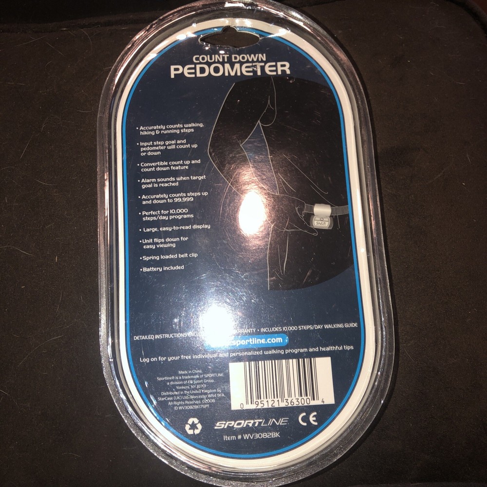 Sportline Count Down Pedometer 363 New & Sealed