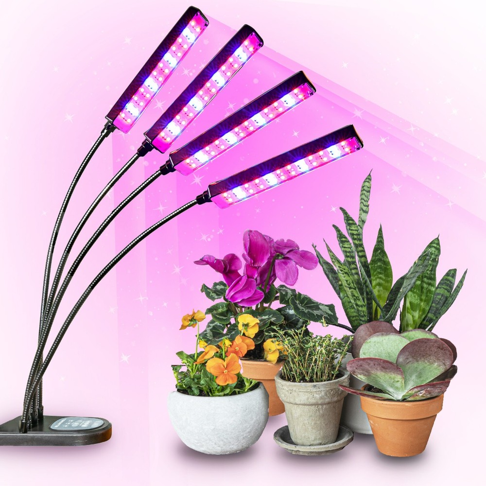 Bell + Howell Bionic LED Flexible Indoor Grow Light with 4 Adjustable Light Head