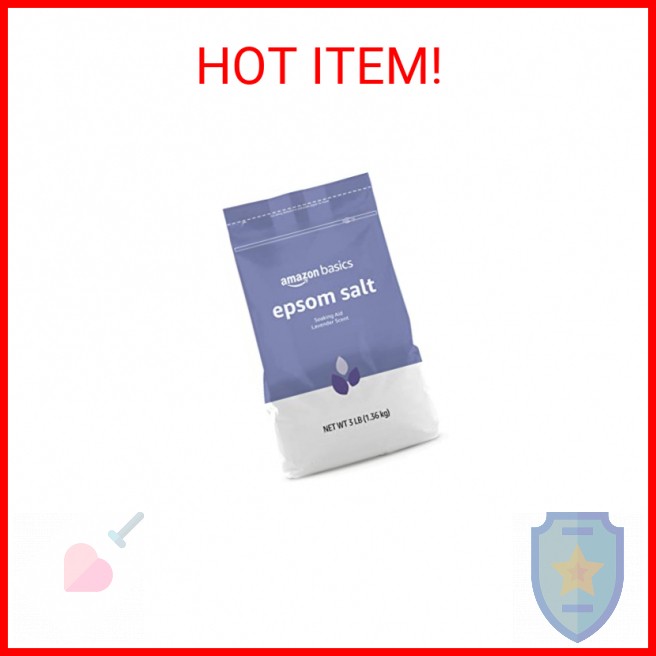 Amazon Basics Epsom Salt Soaking Aid, Lavender Scented, Relax & Relief, Resealab