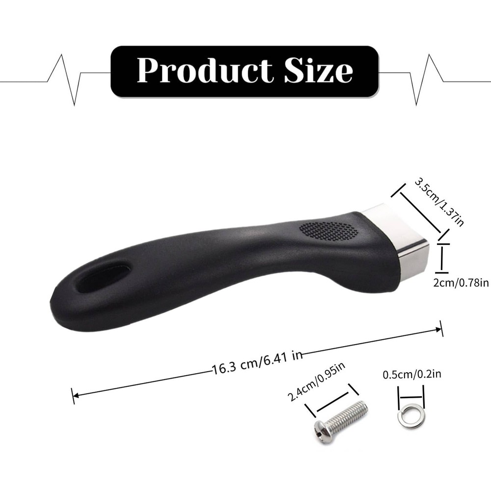 Majhoxka 2 Pcs Pot Handle - Scald-Proof Long Replacement Grip, Removable with...