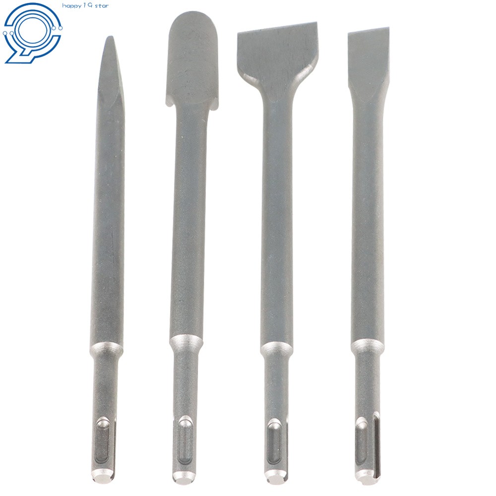 4 Pcs SDS Plus Chisel Bits Flat Chisel Grooving Chisel Point Chisel High Quality