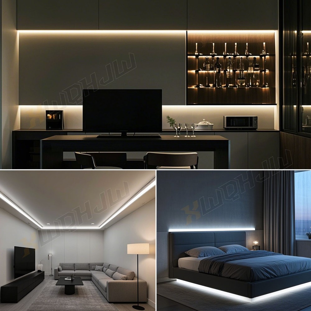 12V 5M LED Strip Light, with Remote Control, for Bedroom Kitchen Ceiling 6000K