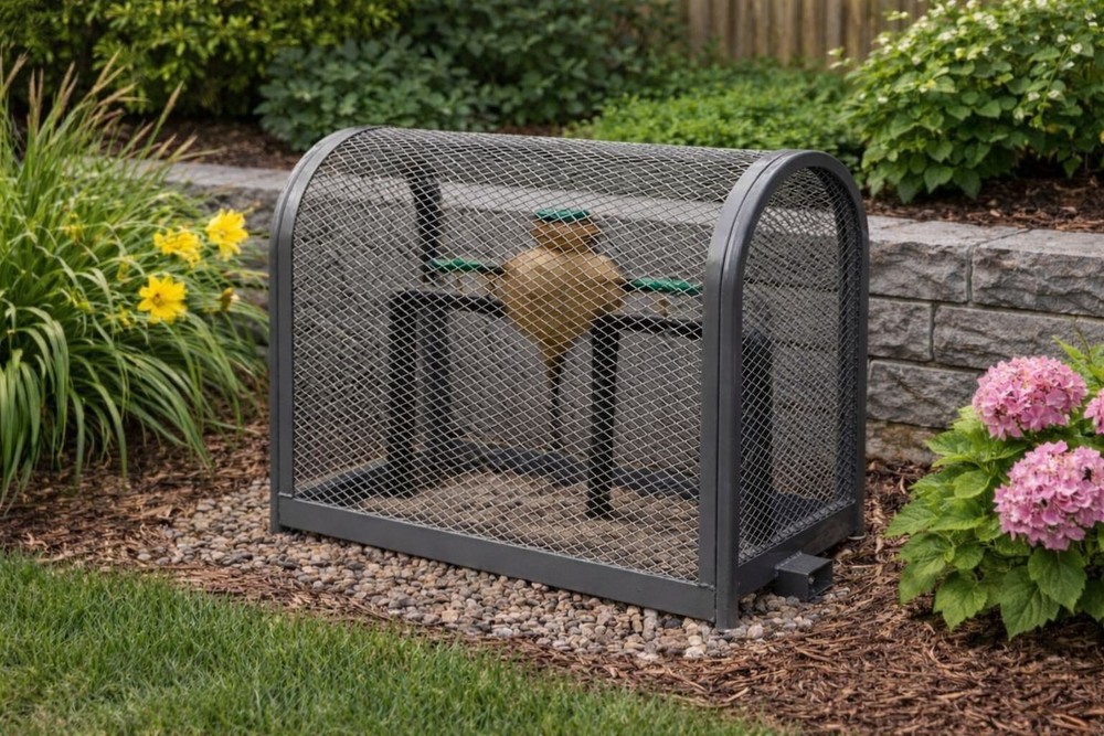 Backflow Security Cage – Backflow Preventer Enclosure (Gray, Medium) - Sandbaggy