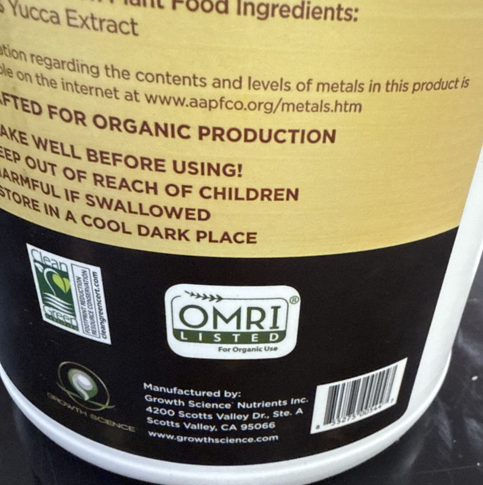 Growth Science Organics Bloom 2-3-3, 1 Gallon