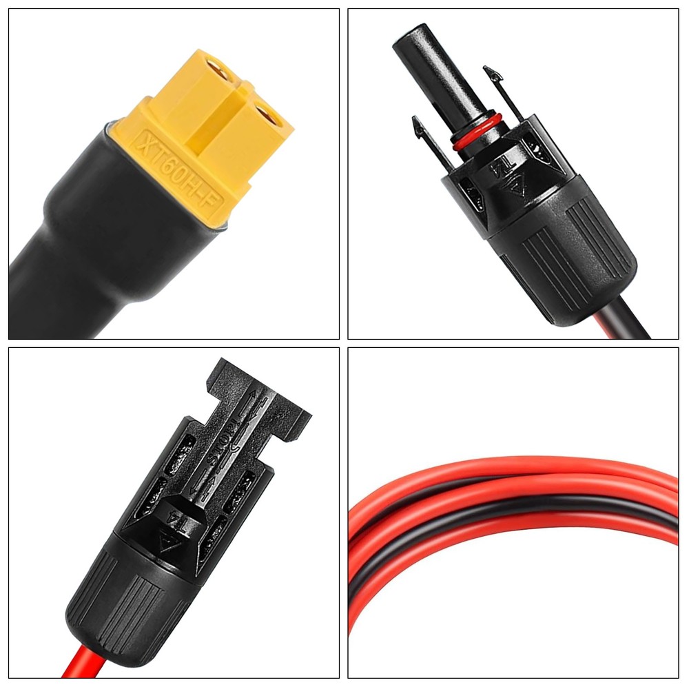 Solar Panel Extension Cable Wire XT60 Female to Solar Connectors