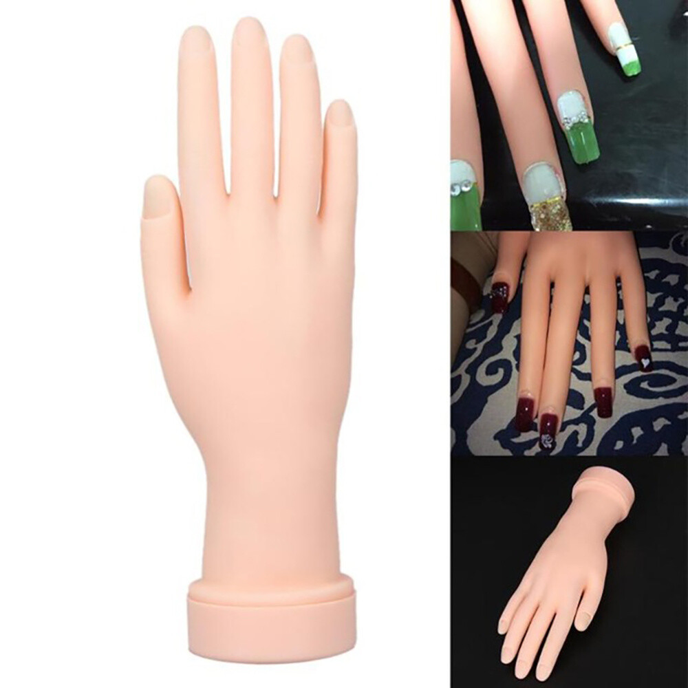 Beginner Nail Practice Hand Nail Manicure Mannequin Training Hand Left Hand