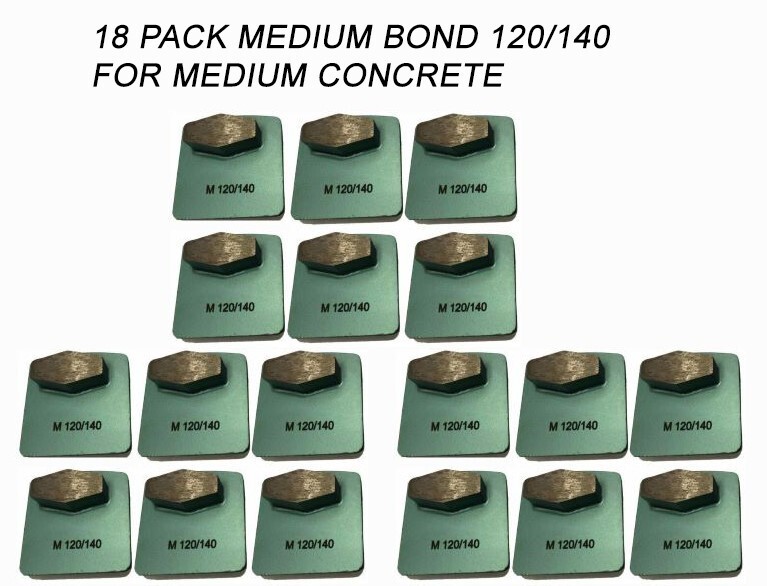 18-pack! Husqvarna-Compatible Diamond Grinding Disc Medium-Soft Surface 120/140