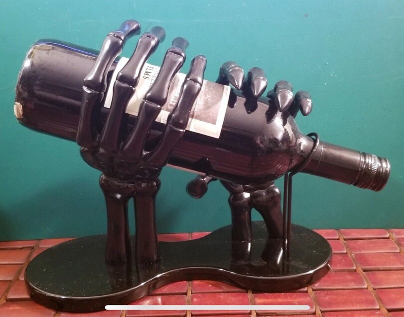 Hyde And Eek Black Skeleton Wine Bottle Holder NEW