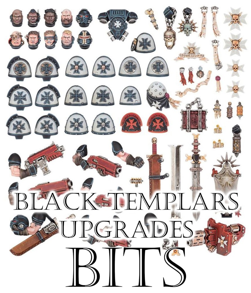 Warhammer 40k Black Templars Upgrade Bits, Games Workshop, Space Marines