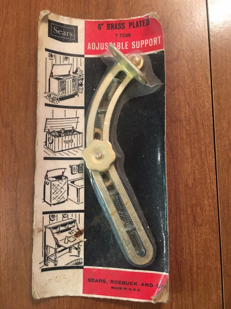 Sears 6” Brass Plated Adjustable Support