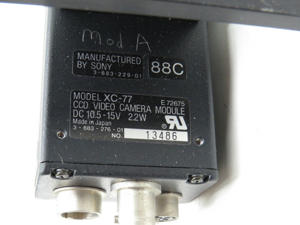 Sony XC-77 Industrial CCD Video Camera Module with Mounting Bracket