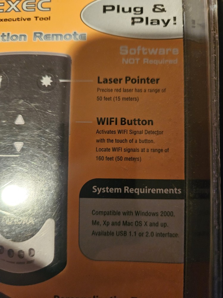 Wireless Presenter Remote Presentation USB Control. 2.4GHz Laser Pointer 160 Ft