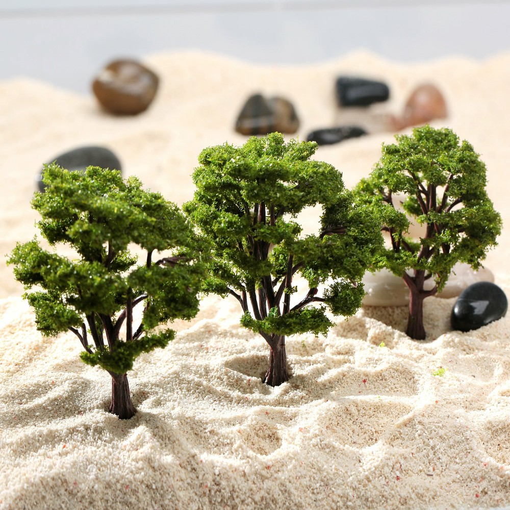10pcs Tree Model HO N Scale Wargame Architecture Train Layout Scene Decoration