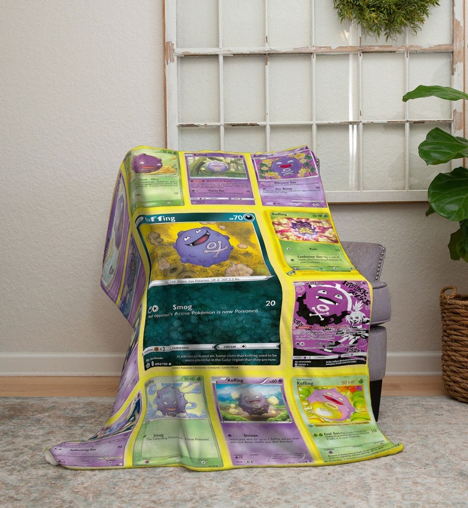 Personalized Blanket USA Made Multi Koffing Custom Name Plush Minky