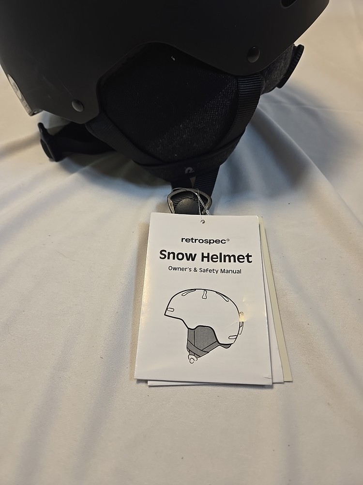 Snow Helmet, Retrospec Head Ski/Snowboarding Adjustable Black Size S/M