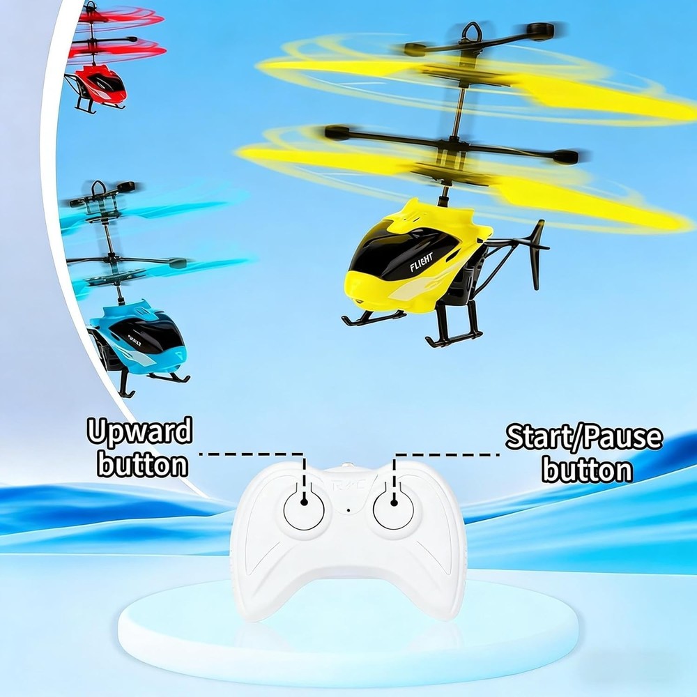 3 Pack Remote Control Helicopter Gesture Sensing Flying with 10Mins Flight