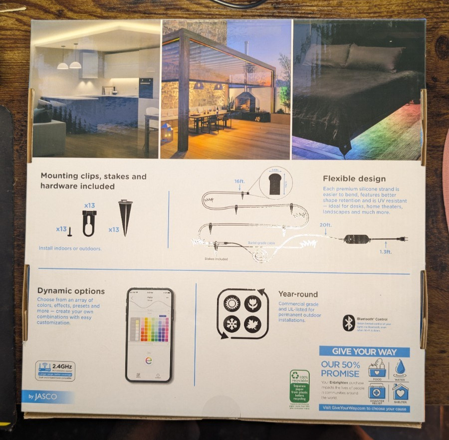 Enbrighte Smart LED WiFi Flex Light 16ft.