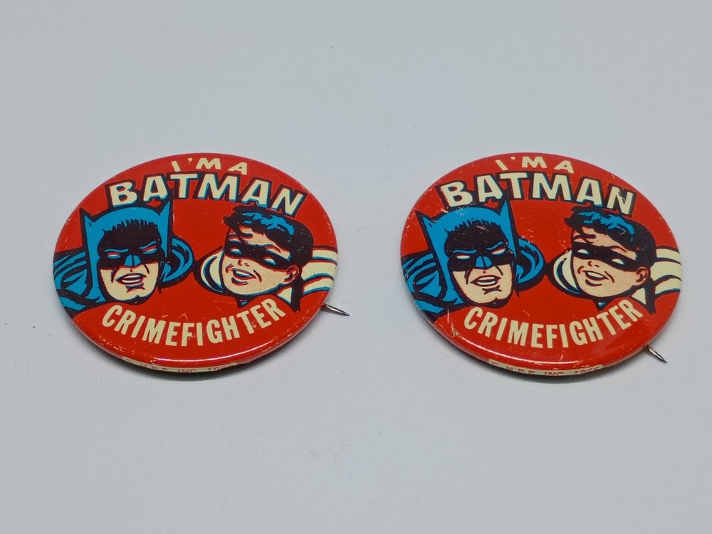 BATMAN PINS 1966 SET OF TWO