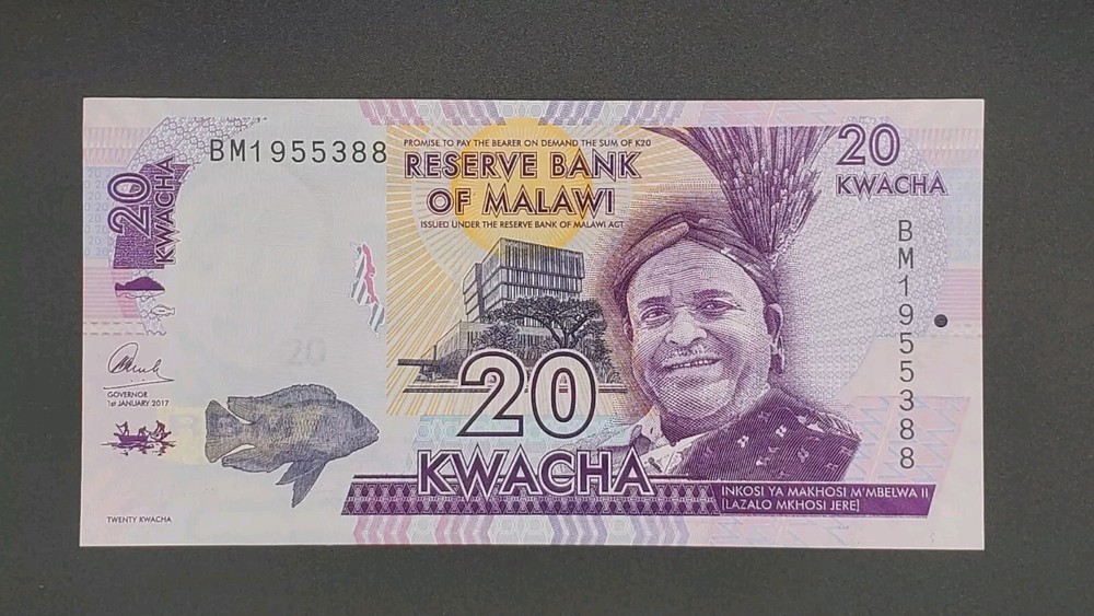 2017 Malawi 20 Kwacha Banknote -- Uncirculated