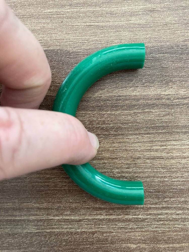 HEWI Plastic Green Arc Drawer Pull Handle Midcentury Modern Original 1970s 70mm