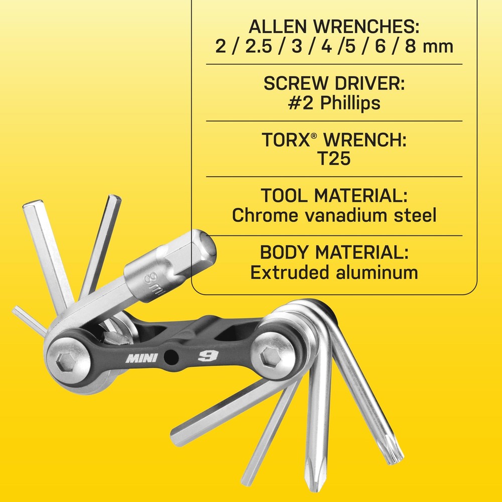 Mini 9-Function Bicycle Multi Tool Compact Repair Kit For Maintenance New Kit