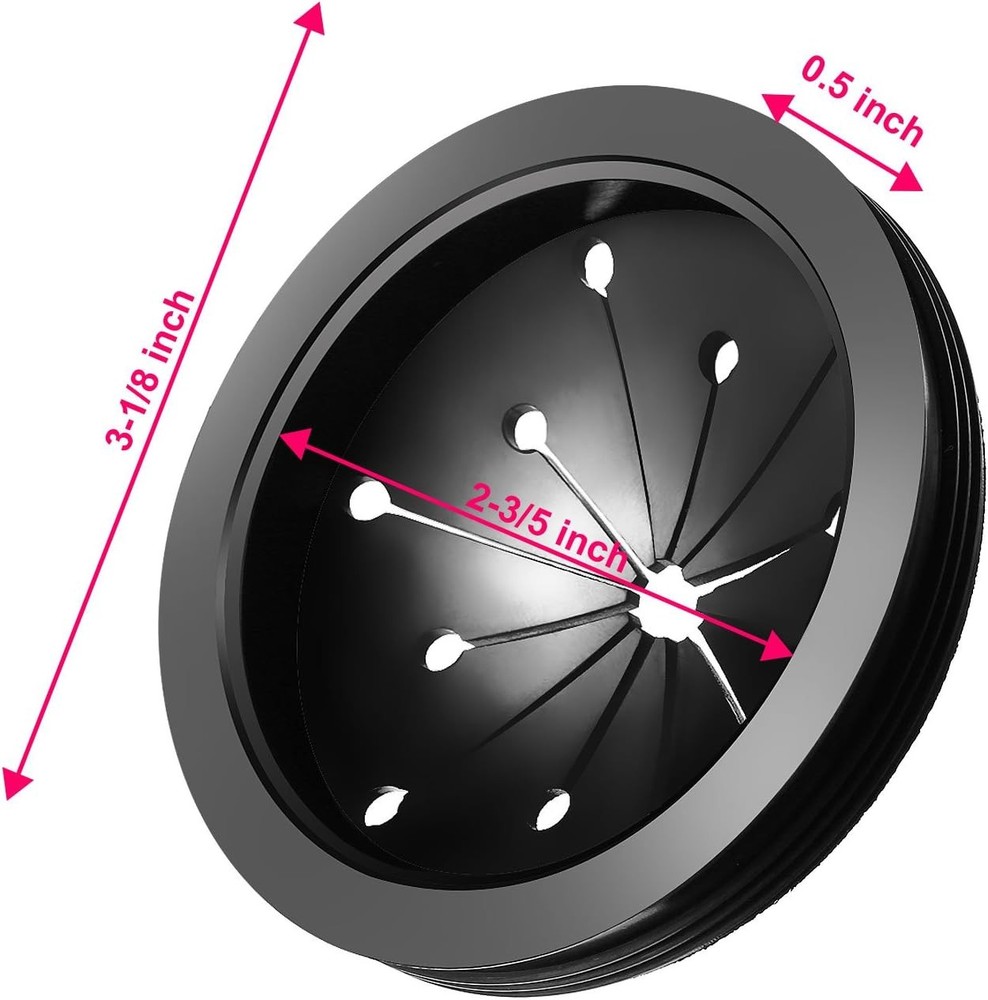 Maxdot 3 Pcs Garbage Disposal Splash Guards Sink Baffle Cover Black