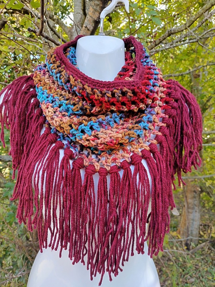 Handmade Crochet Mesh Cowl