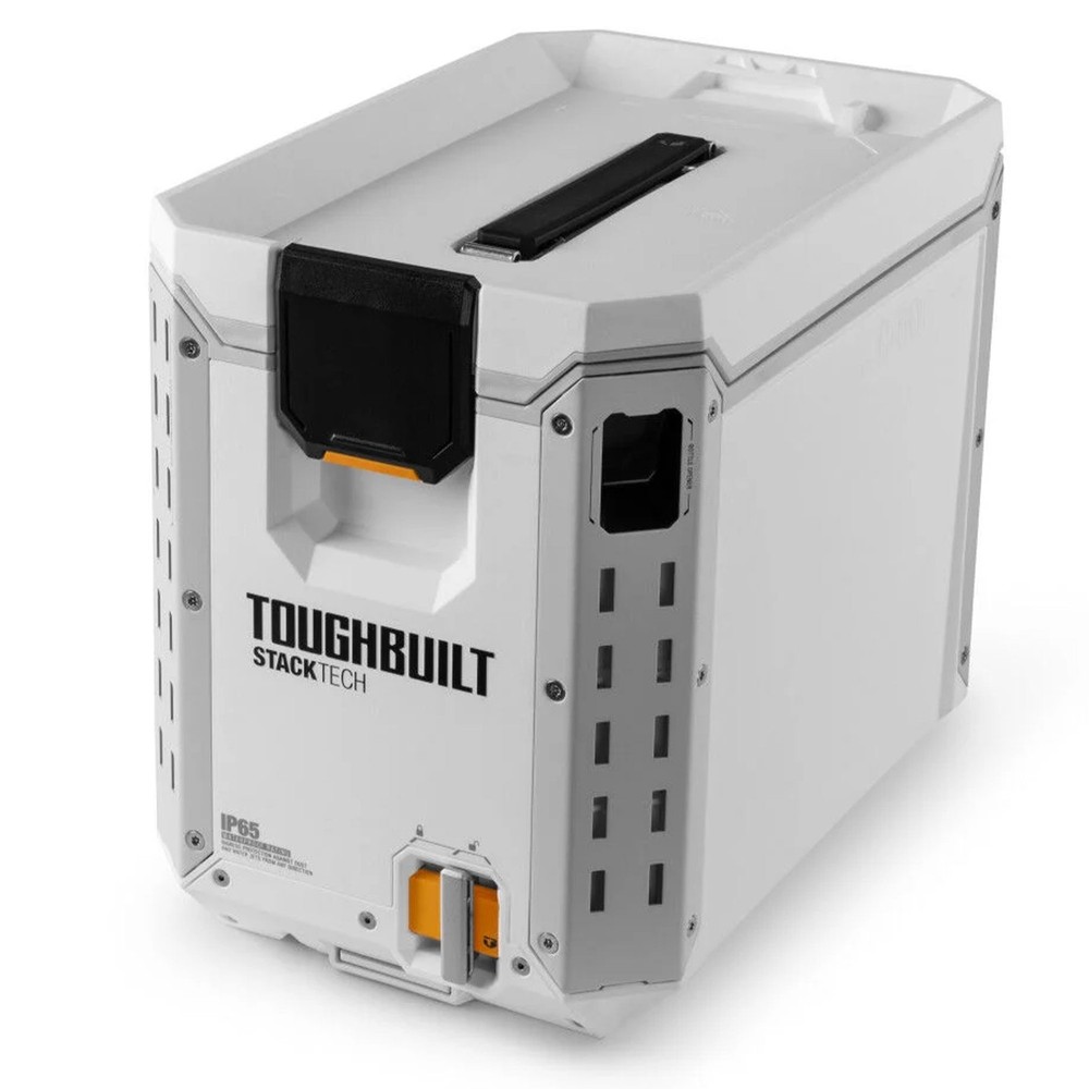 ToughBuilt StackTech Compact Cooler, Stackable 16 Qt Hard Shell Ice Chest, White
