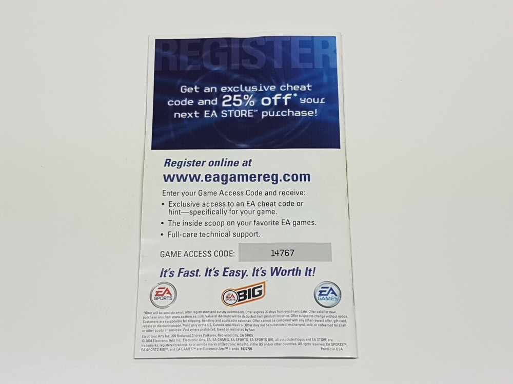 Madden 2005 Authentic Nintendo GameCube Manual Only