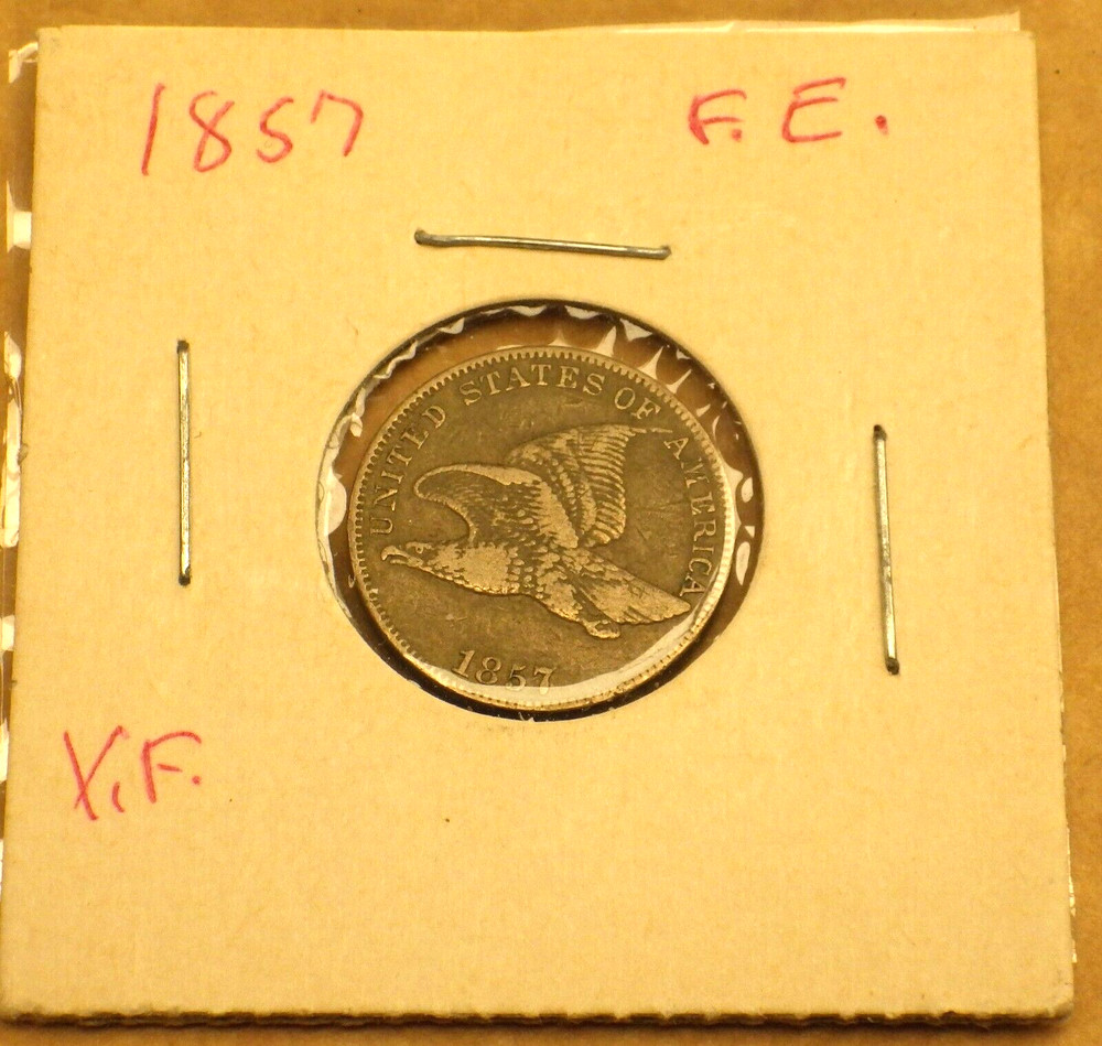 1857 Flying Eagle Cent, From Old Collection.