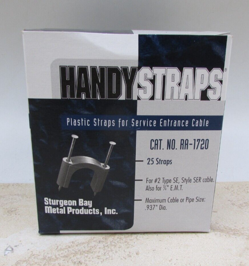 2 PACK Handy Straps #2 Type SE, Style SER Insulated Cable Strap 3/4" EMT