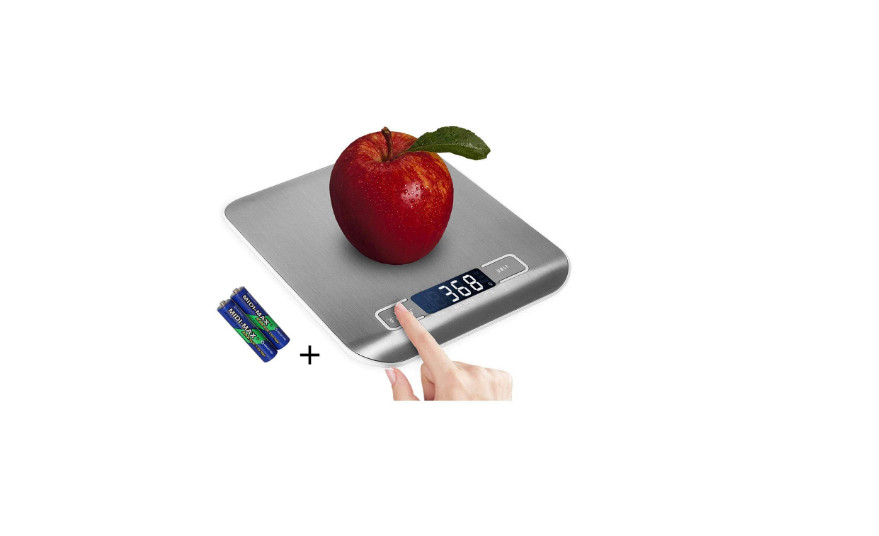 Kitchen Food Scale Digital LCD Display Cooking Accurate Weight Baking Use Silver