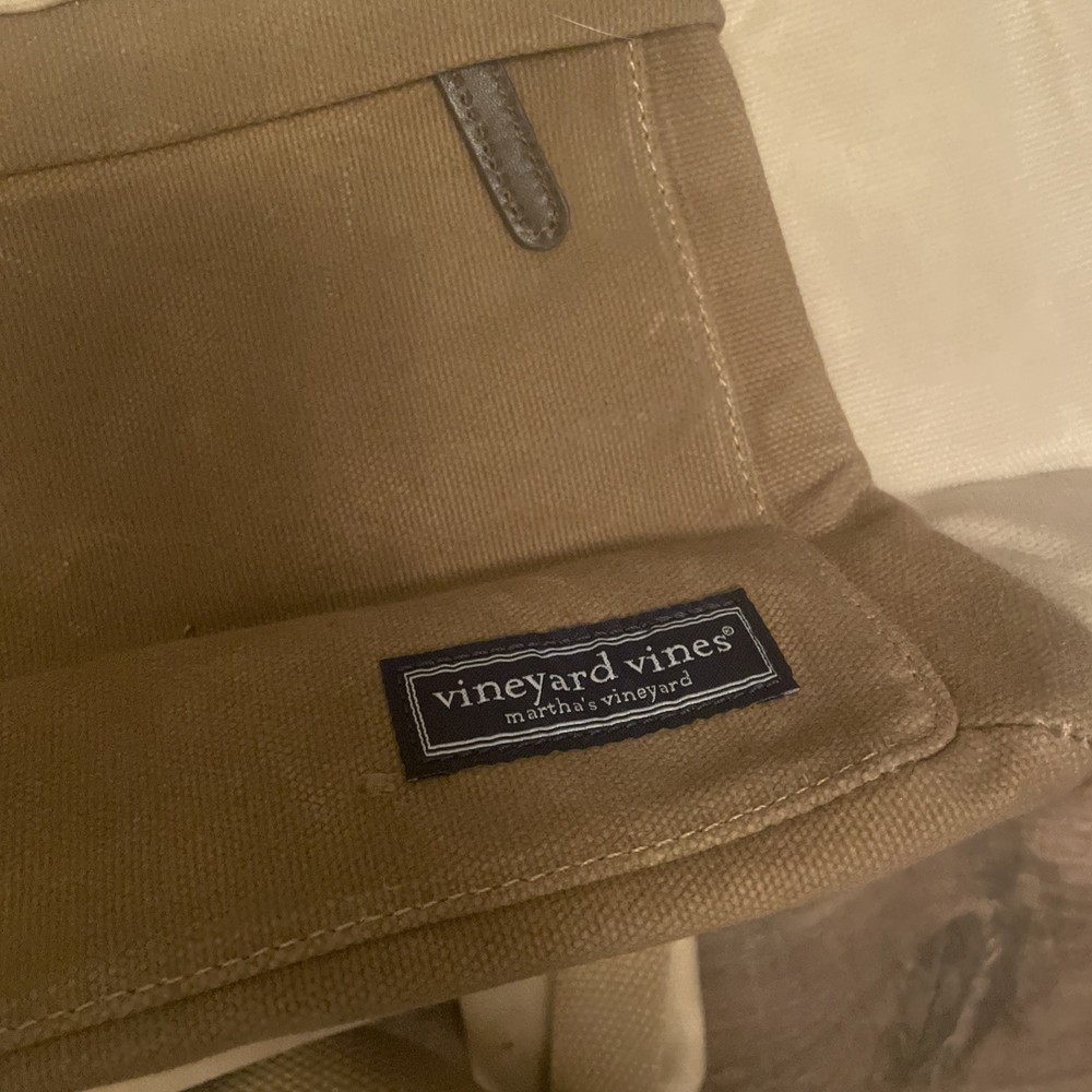 Vineyard Vines Island Canvas Backpack Raffia Tan NEW