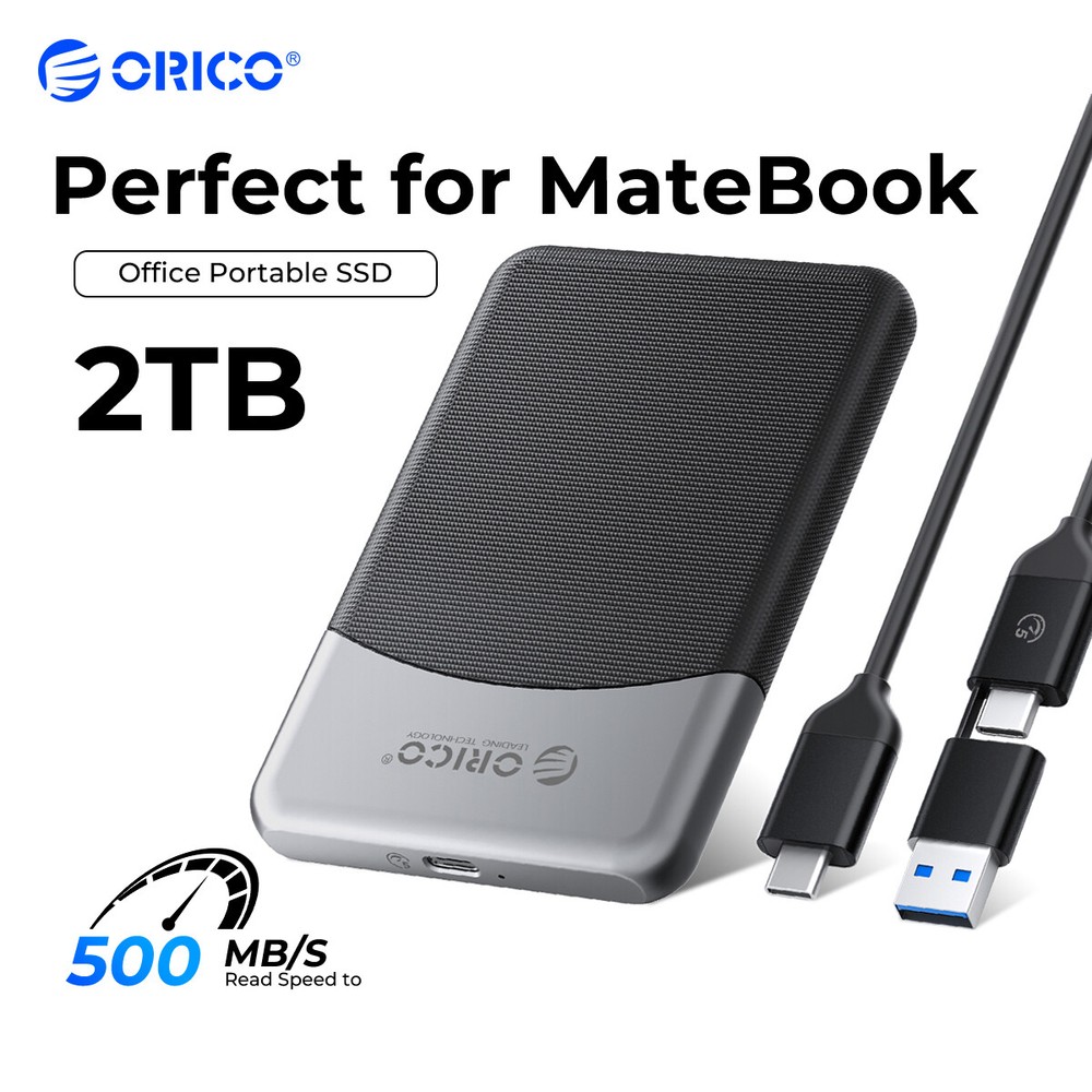 ORICO 2TB Portable SSD 500MB/S 2.5 inch External Solid State Drive USB 3.2
