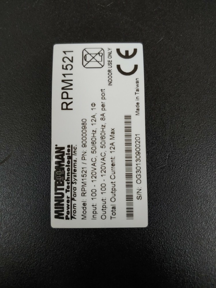 Minuteman RPM1521 Remote Power Manager