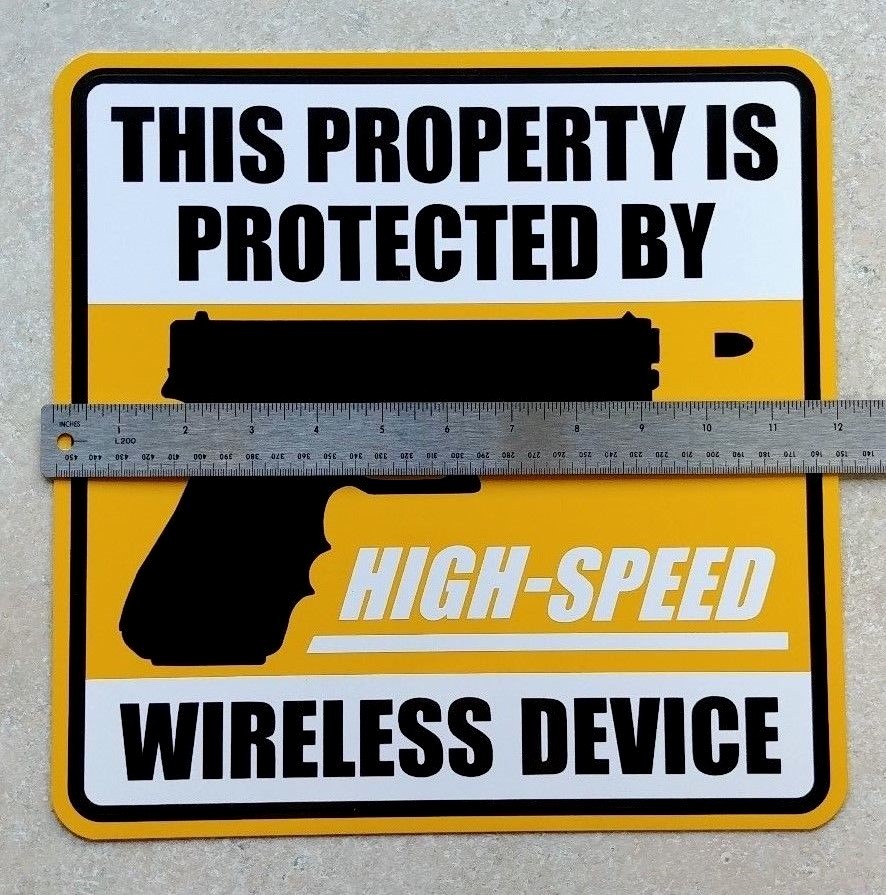 Unique Home Security Plaque - 2nd Amendment - Gun Warning Sign - G19 Protection