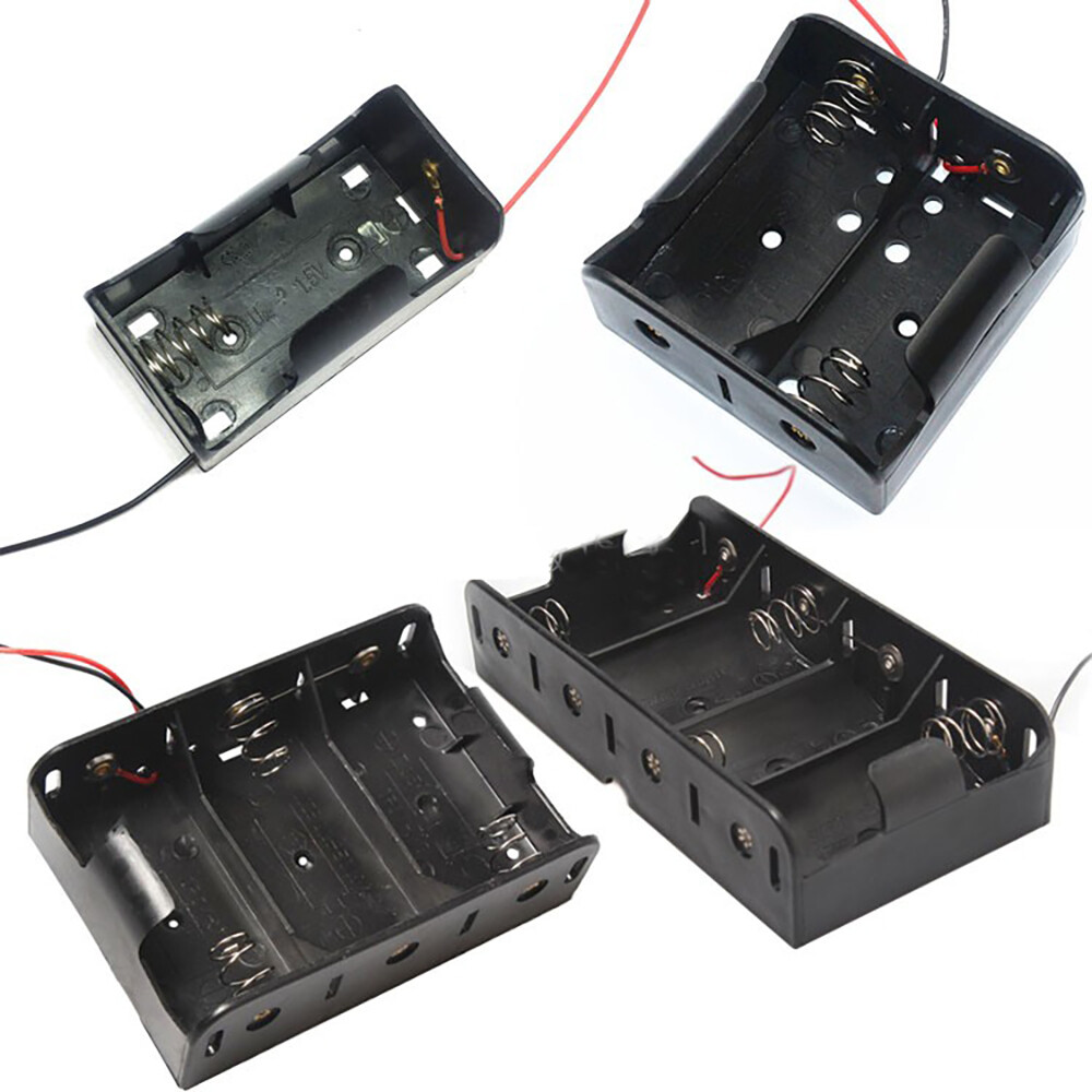 Battery Holder for D Battery 1 2 3 4 8 Position Cell Case Box With Wire/Switch