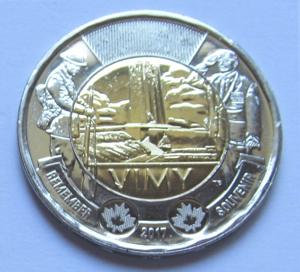 2017 CANADA VIMY RIDGE 2 DOLLAR TOONIE - c/sh