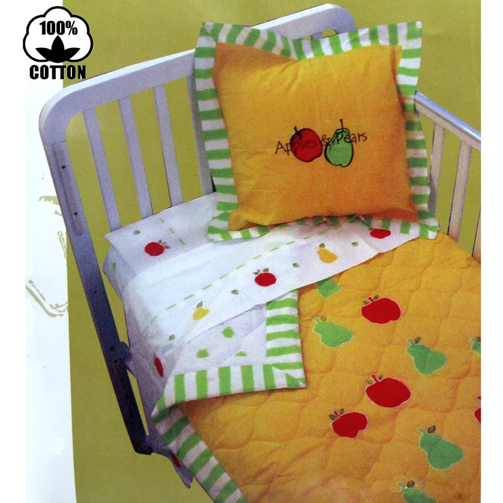 100% Cotton Apples & Pears Sheet Set Single