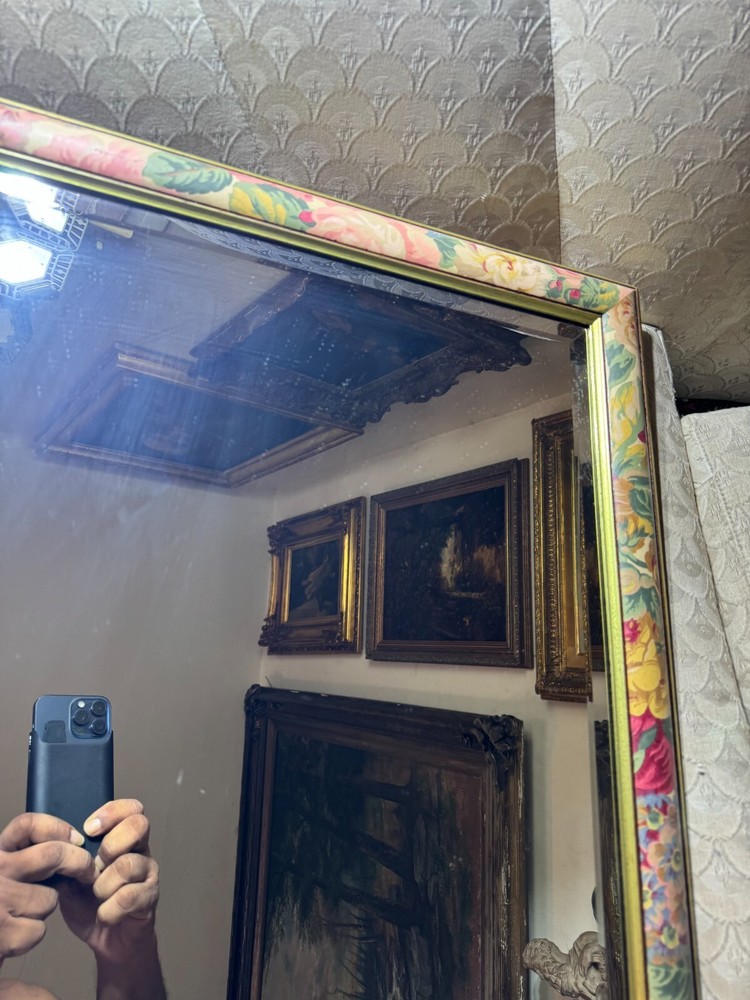 Rectangular Wood Framed Painted Wall Mirror-23.5" Wide x 27.5" Tall x 1.0 " Deep